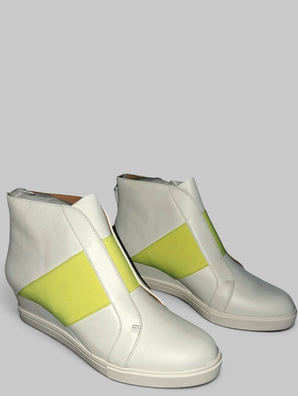 Linea Paolo Amber-L Hidden Wedge High-Top Sneakers